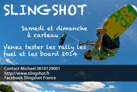 Ce weekend, grand test Slingshot 2014 à Carteau