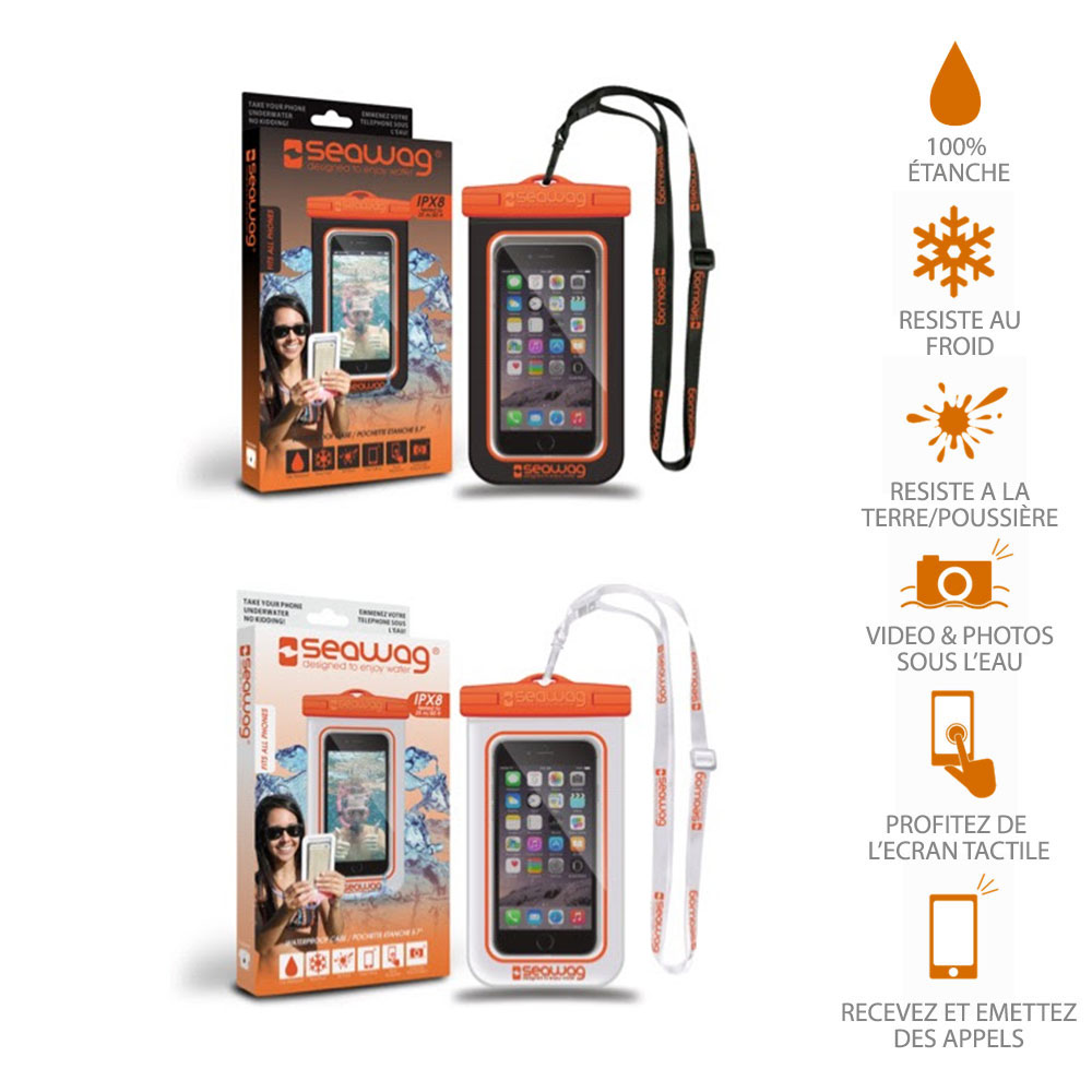 Kit Complet Pochette Etanche Smartphone Seawag Noire - Vague Et Vent